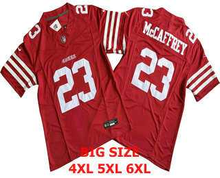 Men%27s San Francisco 49ers #23 Christian McCaffrey Red FUSE Limited Vapor Stitched Jersey